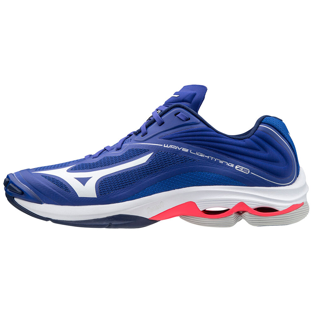 Mizuno Wave Lightning Z6 Férfi Röplabda Cipő Kék/Fehér/Rózsaszín SMD075682